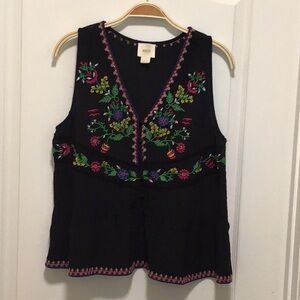 Women’s embroidered peplum blouse